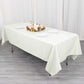 60"x102" Ivory Cotton Blend Rectangular Tablecloth