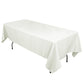 60"x102" Ivory Cotton Blend Rectangular Tablecloth