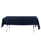 60"x102" Navy Blue Cotton Blend Rectangular Tablecloth