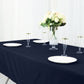 60"x102" Navy Blue Cotton Blend Rectangular Tablecloth