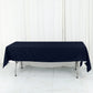 60"x102" Navy Blue Cotton Blend Rectangular Tablecloth