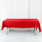 60"x102" Red Cotton Blend Rectangular Tablecloth