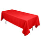60"x102" Red Cotton Blend Rectangular Tablecloth