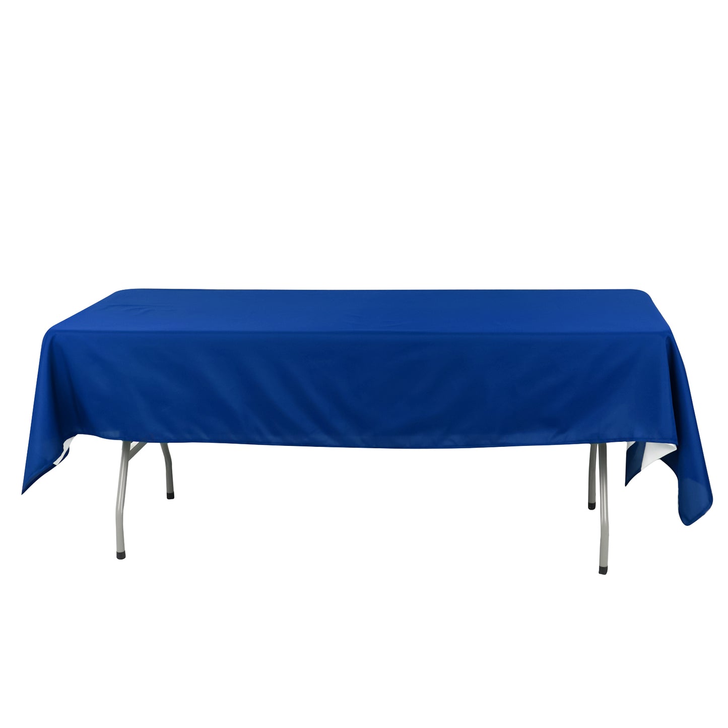 60"x102" Royal Blue Cotton Blend Rectangular Tablecloth