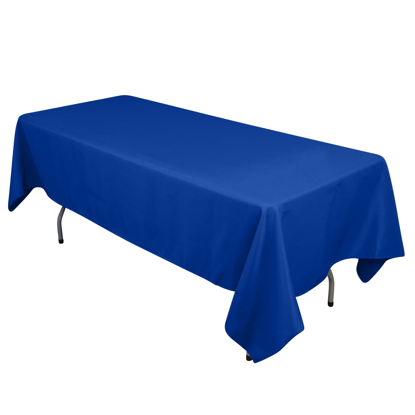 60"x102" Royal Blue Cotton Blend Rectangular Tablecloth
