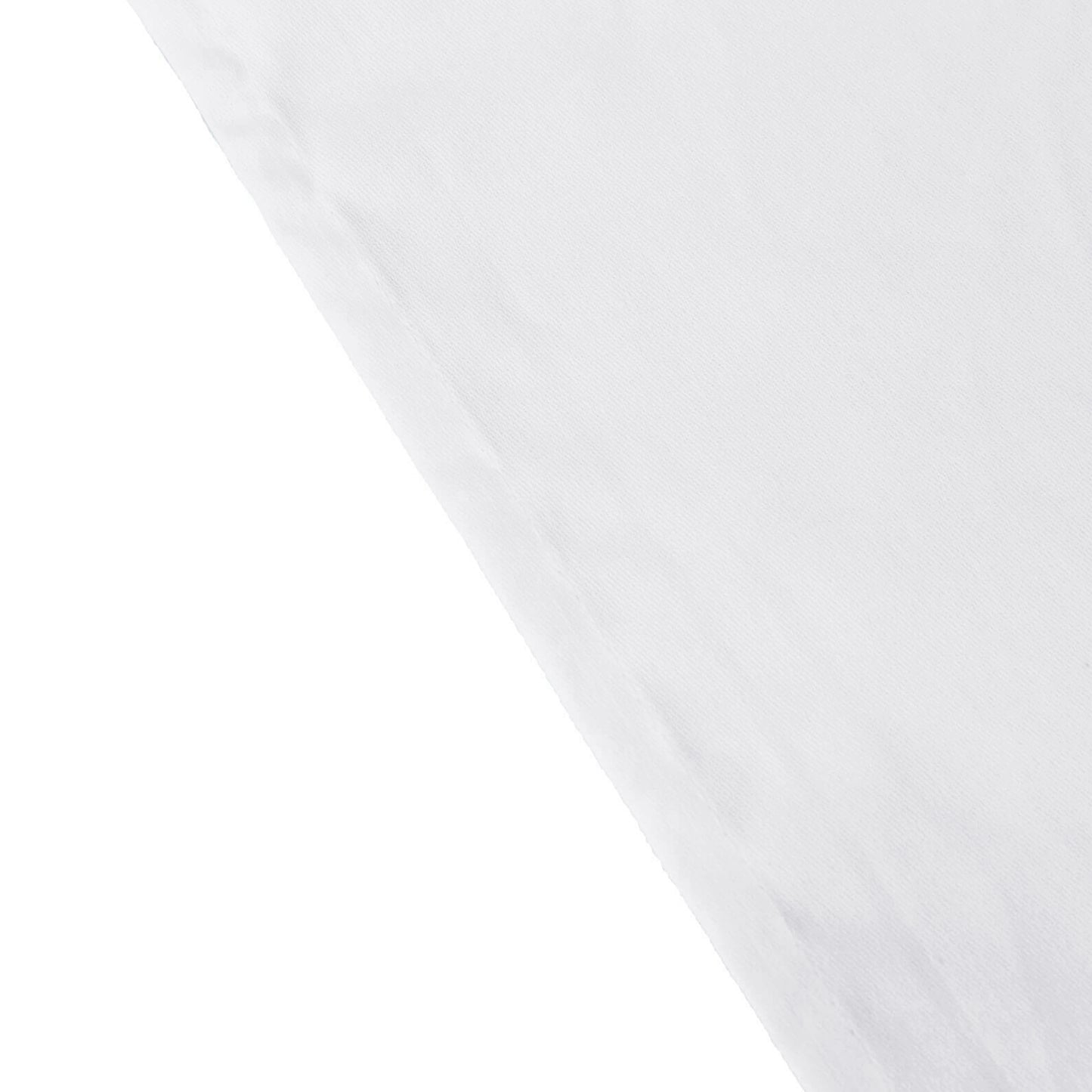 60"x102" White Cotton Blend Rectangular Tablecloth