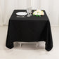 70"x70" Black Cotton Blend Square Tablecloth