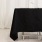 70"x70" Black Cotton Blend Square Tablecloth