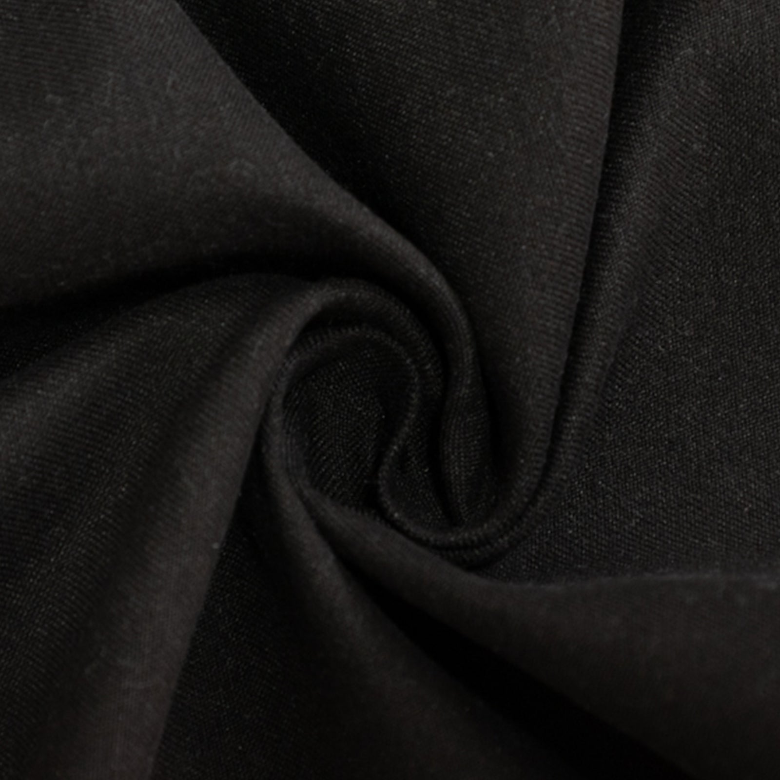 Black cotton blend square tablecloth, 54"x54".