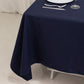 70"x70" Navy Blue Cotton Blend Square Tablecloth