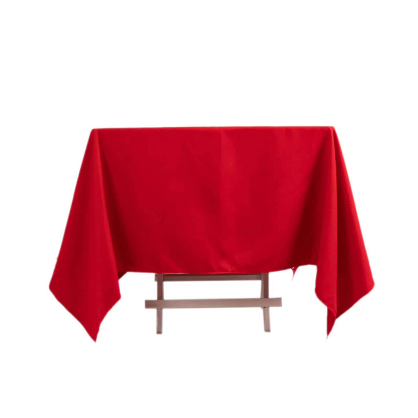 70"x70" Red Cotton Blend Square Tablecloth