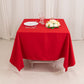 70"x70" Red Cotton Blend Square Tablecloth