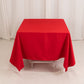 70"x70" Red Cotton Blend Square Tablecloth