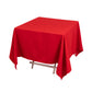 70"x70" Red Cotton Blend Square Tablecloth