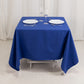70"x70" Royal Blue Cotton Blend Square Tablecloth