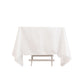 70"x70" White Cotton Blend Square Tablecloth
