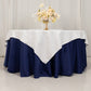 70"x70" White Cotton Blend Square Table Overlay