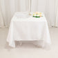 70"x70" White Cotton Blend Square Tablecloth