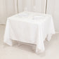 70"x70" White Cotton Blend Square Tablecloth