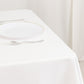 70"x70" White Cotton Blend Square Tablecloth