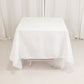 70"x70" White Cotton Blend Square Tablecloth