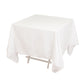 70"x70" White Cotton Blend Square Tablecloth