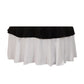 Black Cotton Blend Round Tablecloth - 70"