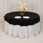 Black Cotton Blend Round Tablecloth - 70"