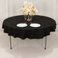 Black Cotton Blend Round Tablecloth - 70"