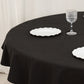 Black Cotton Blend Round Tablecloth - 70"
