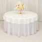 Ivory Cotton Blend Round Tablecloth - 70"