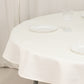 Ivory Cotton Blend Round Tablecloth - 70"