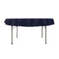 Navy Blue Cotton Blend Round Tablecloth - 70"