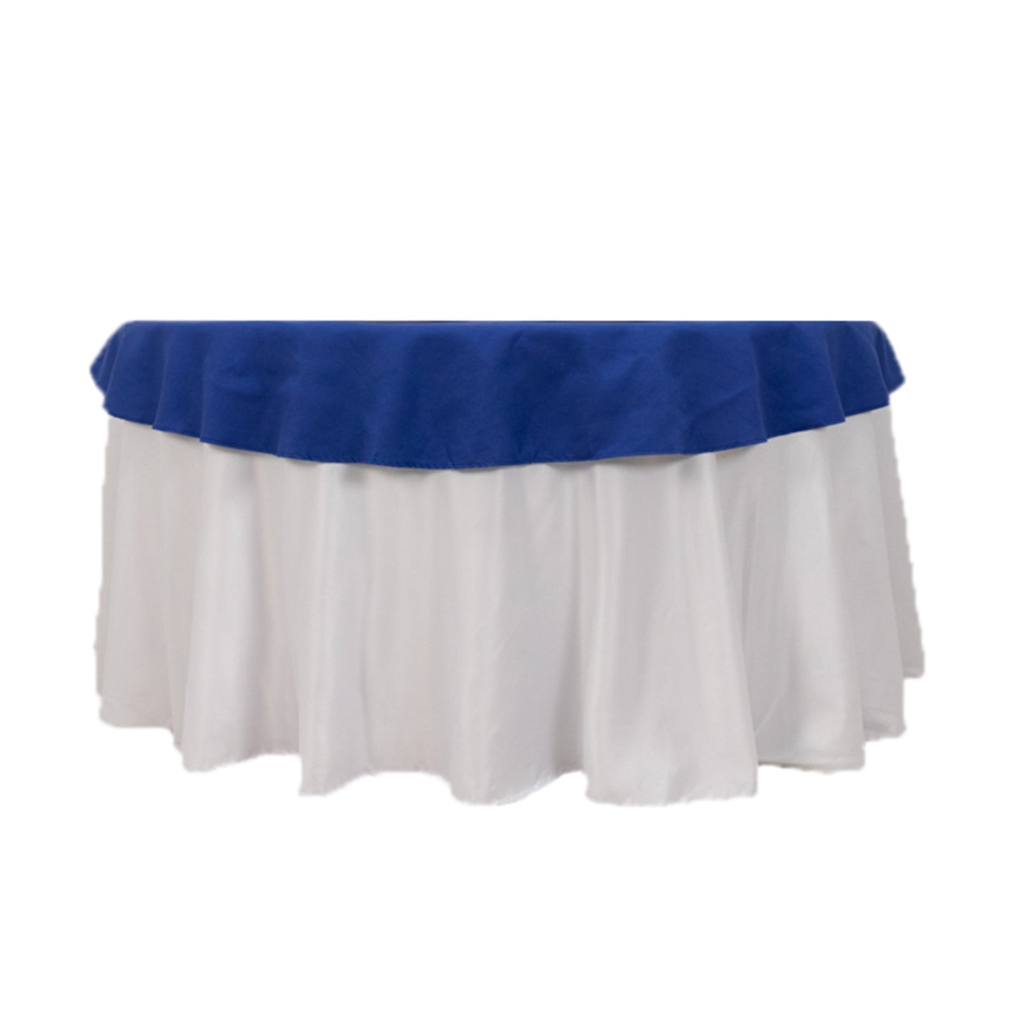 Royal Blue Cotton Blend Round Tablecloth - 70"