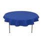 Royal Blue Cotton Blend Round Tablecloth - 70"