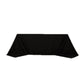 Black Cotton Blend Rectangular Tablecloth Seamless 90"x132" for 6 Foot Table With Floor-Length Drop