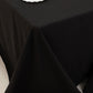 Black Cotton Blend Rectangular Tablecloth Seamless 90"x132" for 6 Foot Table With Floor-Length Drop