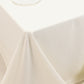 Ivory Cotton Blend Rectangular Tablecloth Seamless 90"x132" for 6 Foot Table With Floor-Length Drop