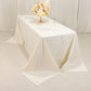 Ivory Cotton Blend Rectangular Tablecloth Seamless 90"x132" for 6 Foot Table With Floor-Length Drop