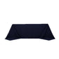Navy Blue Cotton Blend Rectangular Tablecloth Seamless 90"x132" for 6 Foot Table With Floor-Length Drop