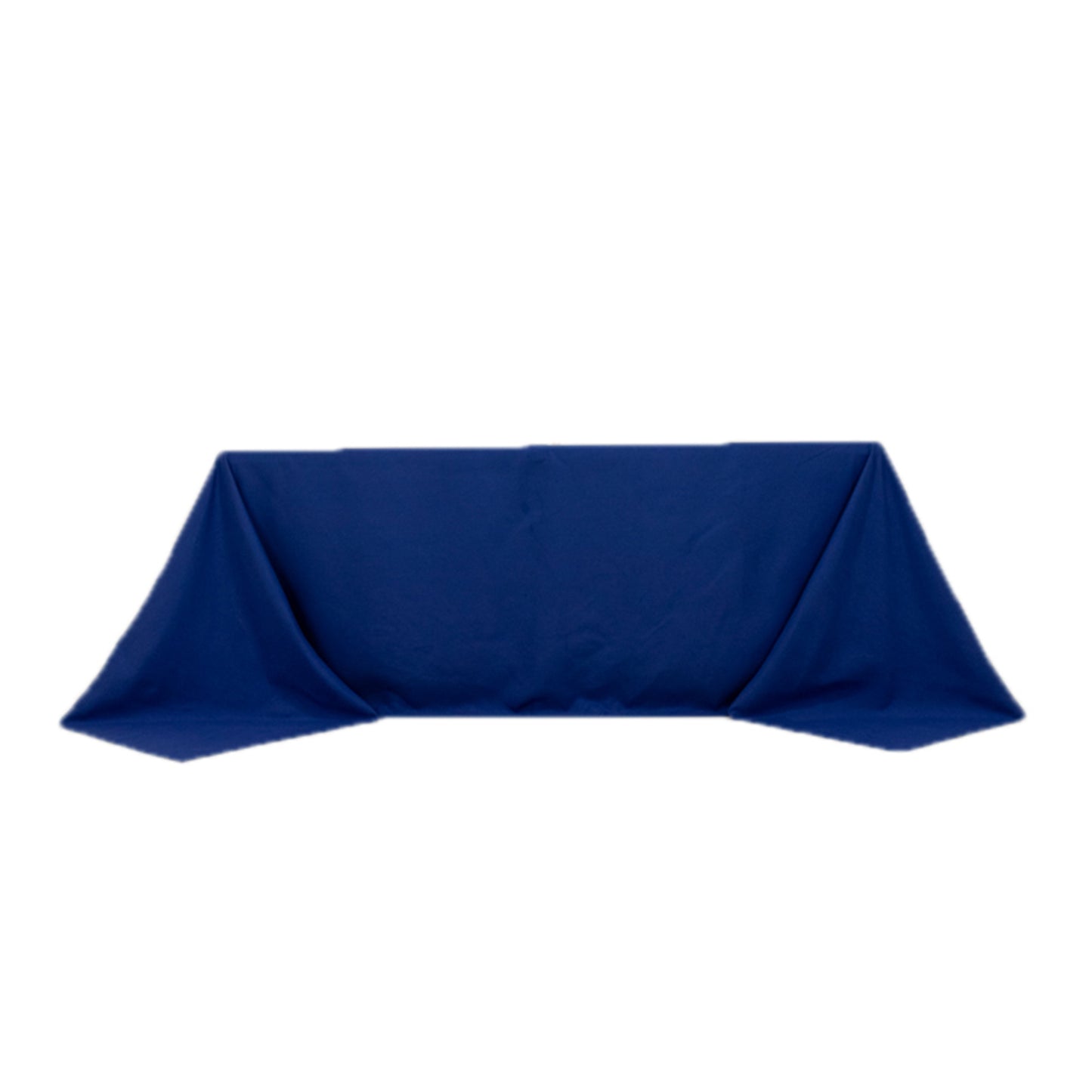 Royal Blue Cotton Blend Rectangular Tablecloth Seamless 90"x132" for 6 Foot Table With Floor-Length Drop