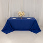 Royal Blue Cotton Blend Rectangular Tablecloth Seamless 90"x132" for 6 Foot Table With Floor-Length Drop