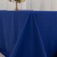 Royal Blue Cotton Blend Rectangular Tablecloth Seamless 90"x132" for 6 Foot Table With Floor-Length Drop