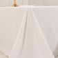 White Cotton Blend Rectangular Tablecloth Seamless 90"x132" for 6 Foot Table With Floor-Length Drop