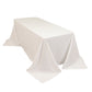 White Cotton Blend Rectangular Tablecloth Seamless 90"x132" for 6 Foot Table With Floor-Length Drop