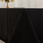 Black Cotton Blend Rectangular Tablecloth Seamless 90"x156" for 8 Foot Table With Floor-Length Drop