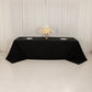 Black Cotton Blend Rectangular Tablecloth Seamless 90"x156" for 8 Foot Table With Floor-Length Drop