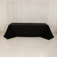 Black Cotton Blend Rectangular Tablecloth Seamless 90"x156" for 8 Foot Table With Floor-Length Drop