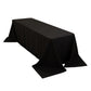 Black Cotton Blend Rectangular Tablecloth Seamless 90"x156" for 8 Foot Table With Floor-Length Drop