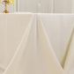 Ivory Cotton Blend Rectangular Tablecloth Seamless 90"x156" for 8 Foot Table With Floor-Length Drop